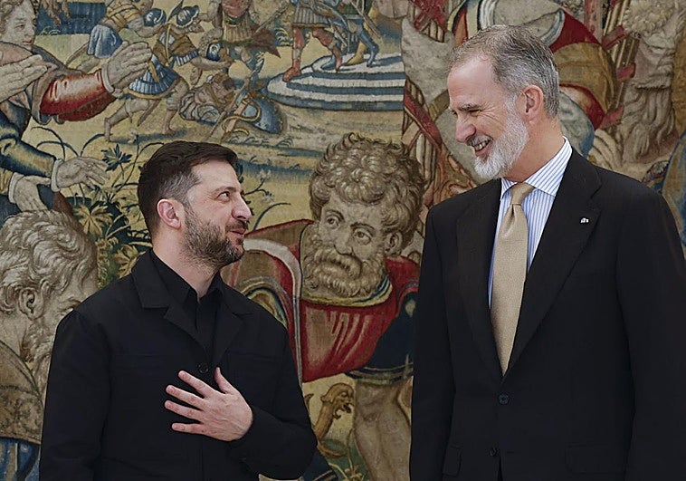 El Rey recibe a Zelenski en Zarzuela