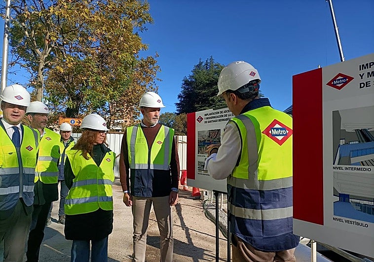 El avance de las obras del metro de Bernabéu liberará en enero los carriles cortados de la Castellana
