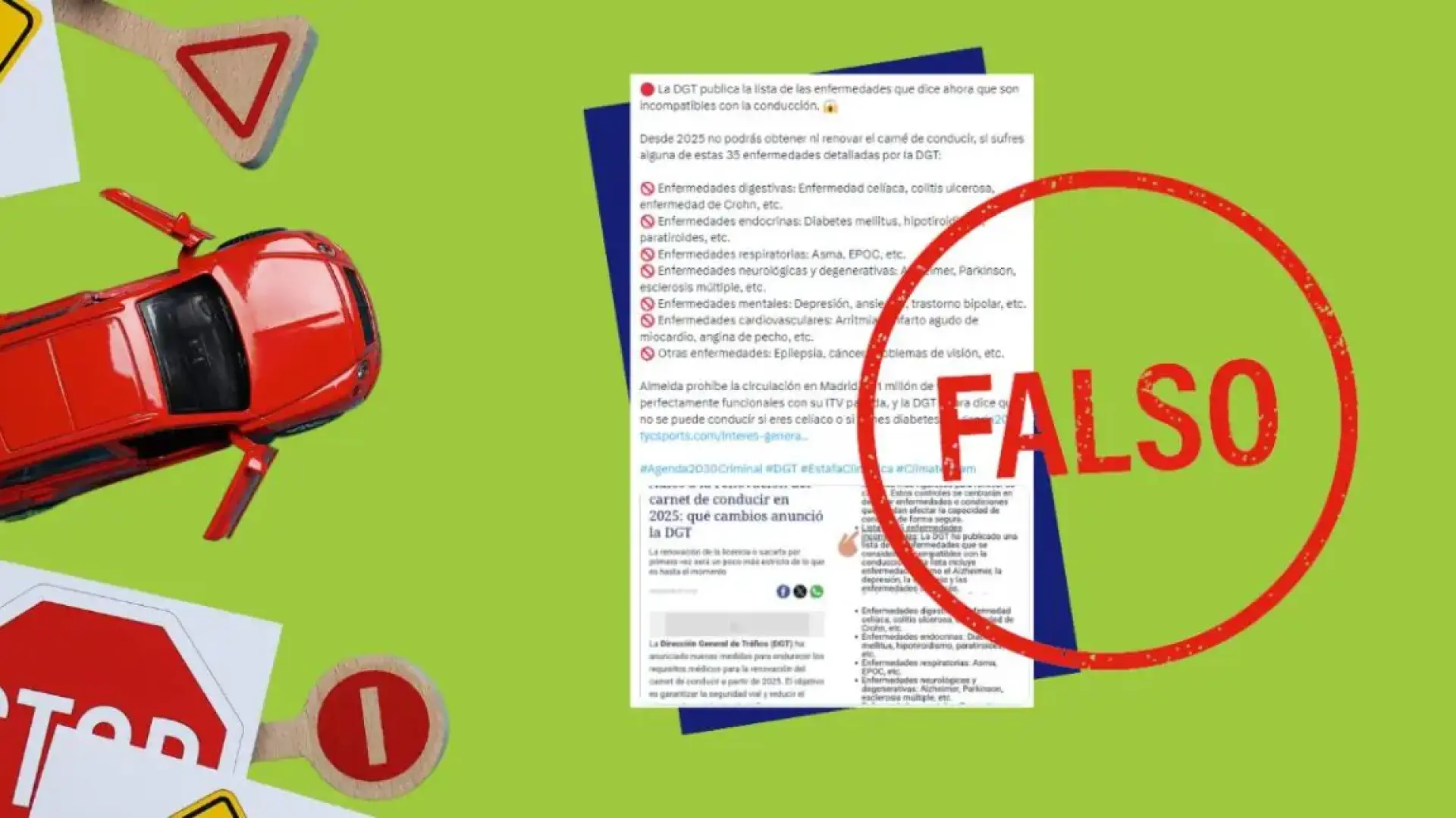 Es falso que la diabetes o la celiaquía vayan a ser incompatibles con la conducción