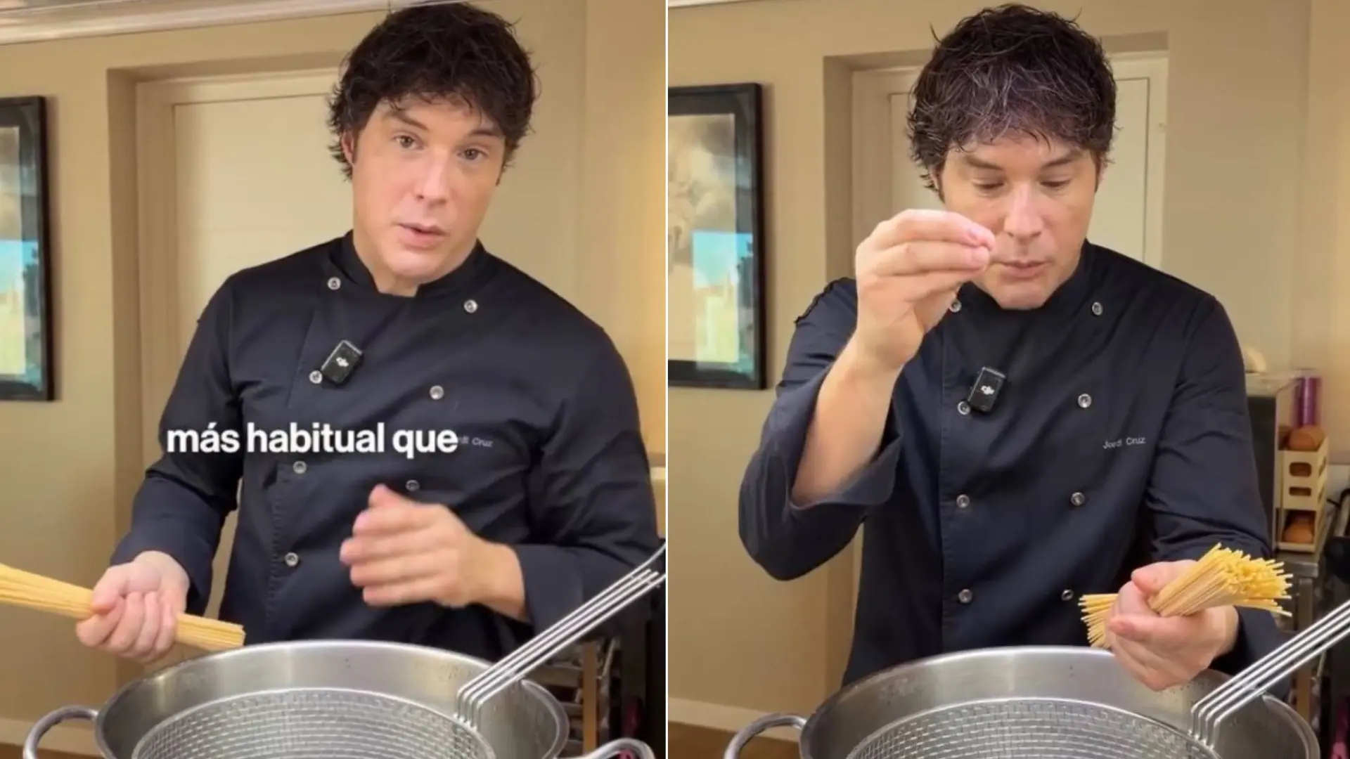 Jordi Cruz advierte del "error garrafal" al cocer la pasta: "No lo hagáis jamás"