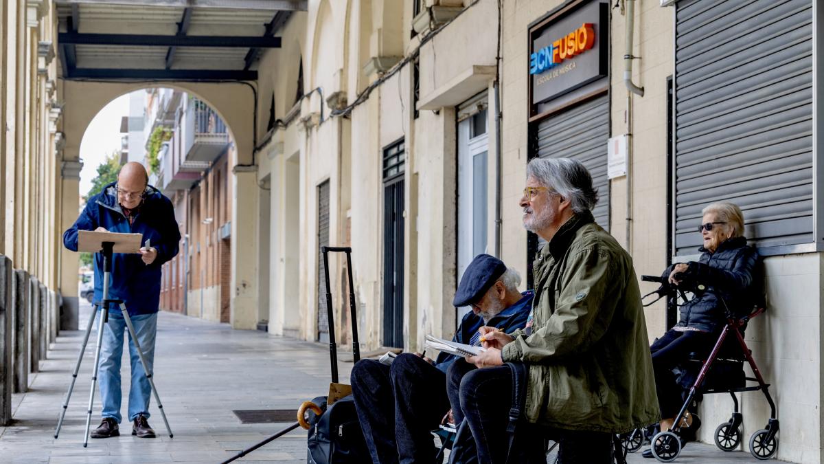 'La Colla dels Dimecres', acuarelistas urbanos en Barcelona