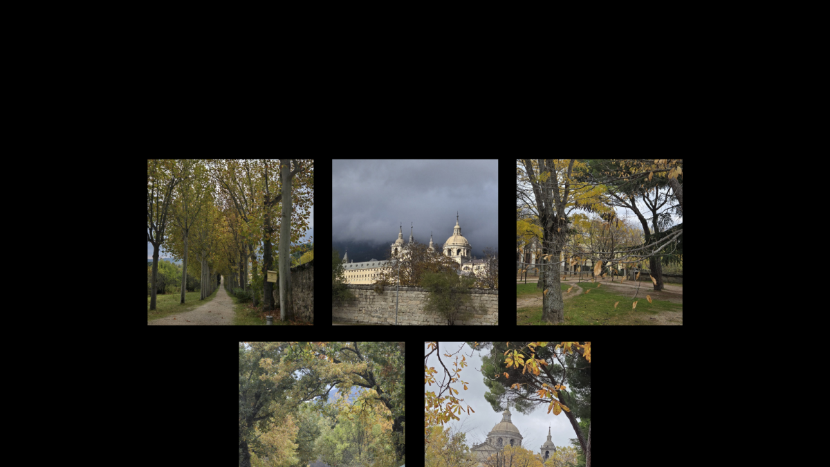 El paisaje otoñal del monasterio de El Escorial