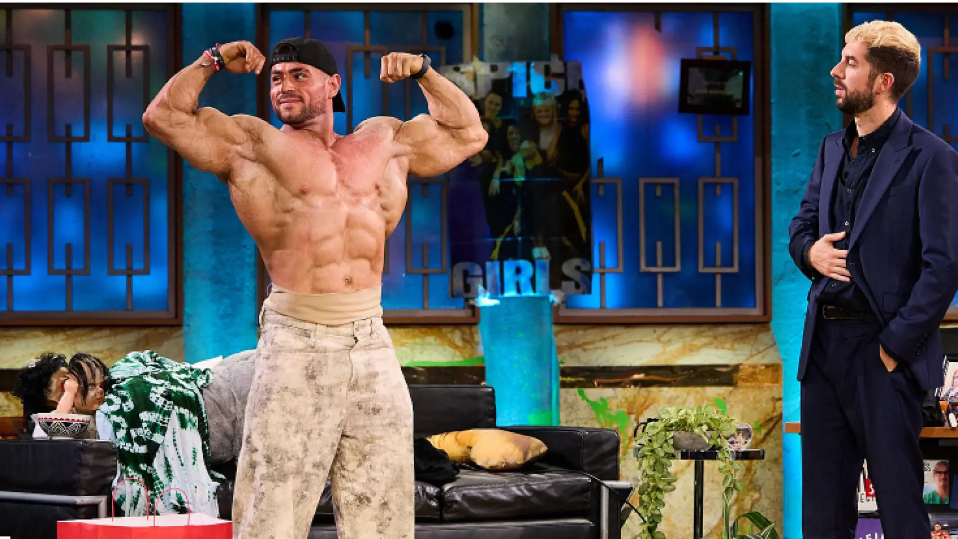 El culturista Josema Beast le responde a Brocano en 'La Revuelta' sobre cómo ve su forma física: "Te falta un poco de todo"