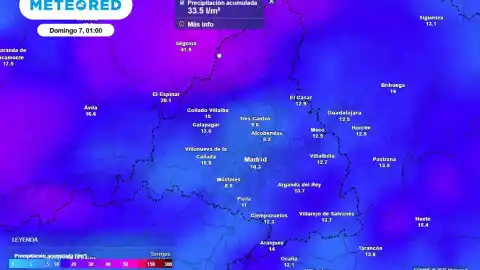 Imagen 1 de Semana de lluvias y nieve en Madrid: así llegará el tiempo al puente de diciembre