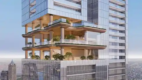 Imagen 1 de El gigantesco rascacielos de 450 metros de altura con viviendas de lujo que tendrán piscinas infinitas y terrazas de yoga