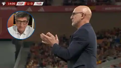 Imagen 1 de El lapsus viral de Juan Carlos Rivero con Luis de la Fuente en pleno España - Turquía: "Aplaude Iñaki Sáez"
