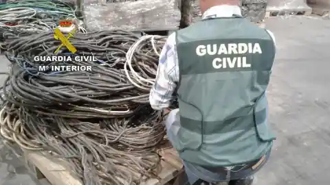 Imagen 1 de Detenidas 18 personas por robar 12 toneladas de cobre con valor de 1,7 millones de euros