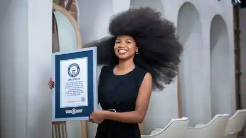 Imagen 1 de Este peinado afro de una neoyorquina, oficialmente el más voluminoso del mundo
