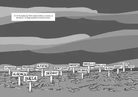 Imagen 1 de Riure un any després de la dana amb el còmic de Manel Gimeno