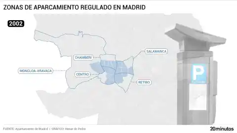 Imagen 1 de Vinateros, Aluche, Vallecas... 22 nuevos barrios podrán instalar parquímetros con la nueva ordenanza
