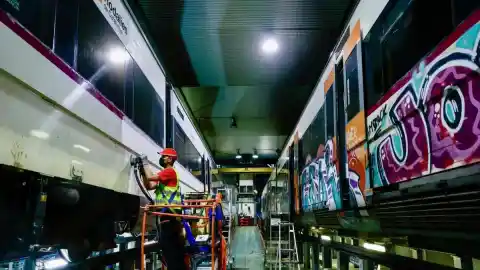 Imagen 1 de Rodalies aspira a volver a circular algún día con todos sus trenes limpios de grafitis