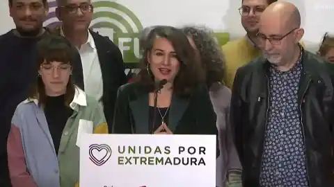 Imagen 1 de Irene de Miguel, tras casi doblar sus escaños Unidas por Extremadura: "Y ahora qué señora Guardiola, no es ganadora de nada"
