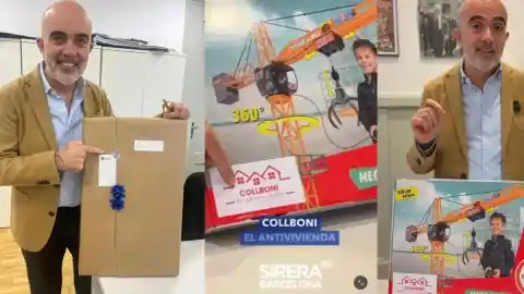 Imagen 1 de Sirera le regala a Collboni una grúa de juguete para animarle a reformar la reserva del 30%