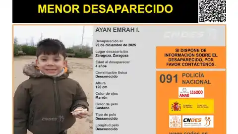 Imagen 1 de Localizado en buen estado Ayan, el niño de 4 años que desapareció en Zaragoza