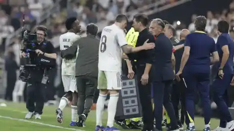 Imagen 1 de "Te va a echar Florentino, 'acordate": muchísima tensión entre Simeone y Vinícius en el derbi