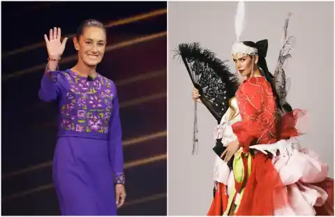 Imagen 1 de La distancia entre los huipiles de Claudia Sheinbaum y el disfraz de Pedroche: de la autenticidad y la elegancia al disparate